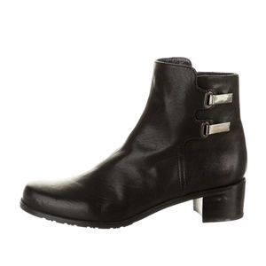 STUART WEITZMAN Leather Moto Black Boots (9)